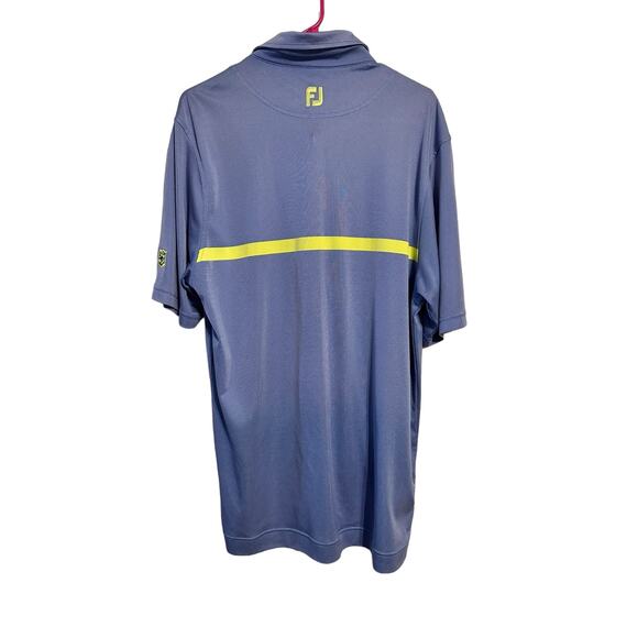 FootJoy FJ Blue and Green Golf Polo Men's Size Large - Picture 2 of 7